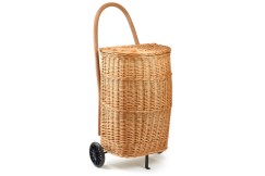 Kôš na drevo prútený na kolieskach Farmer I.